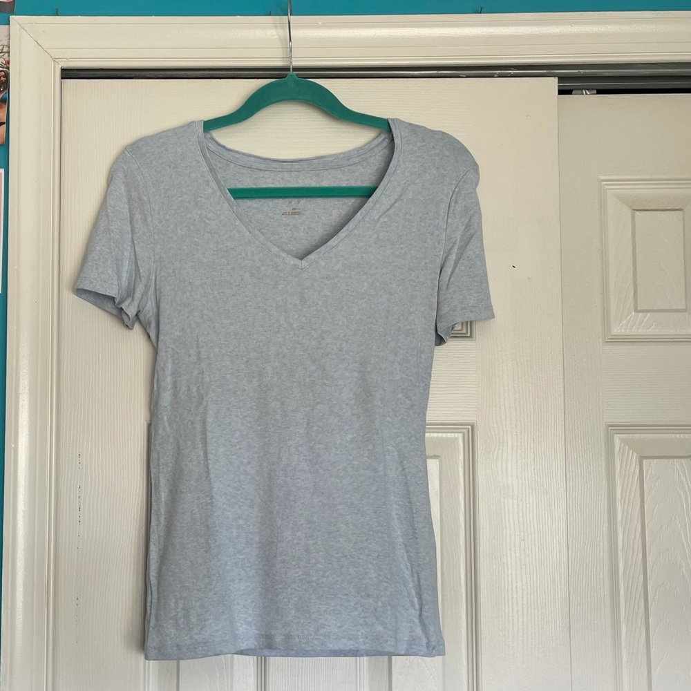 Women’s light blue V-Neck tshirt